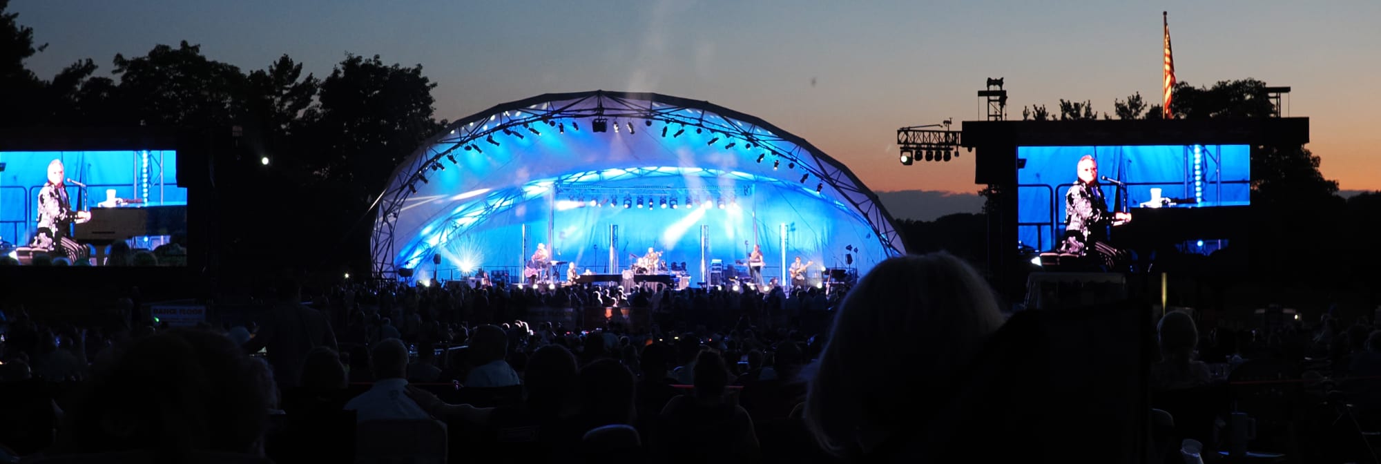 outdoor concert venue at sunset Grand Rapids